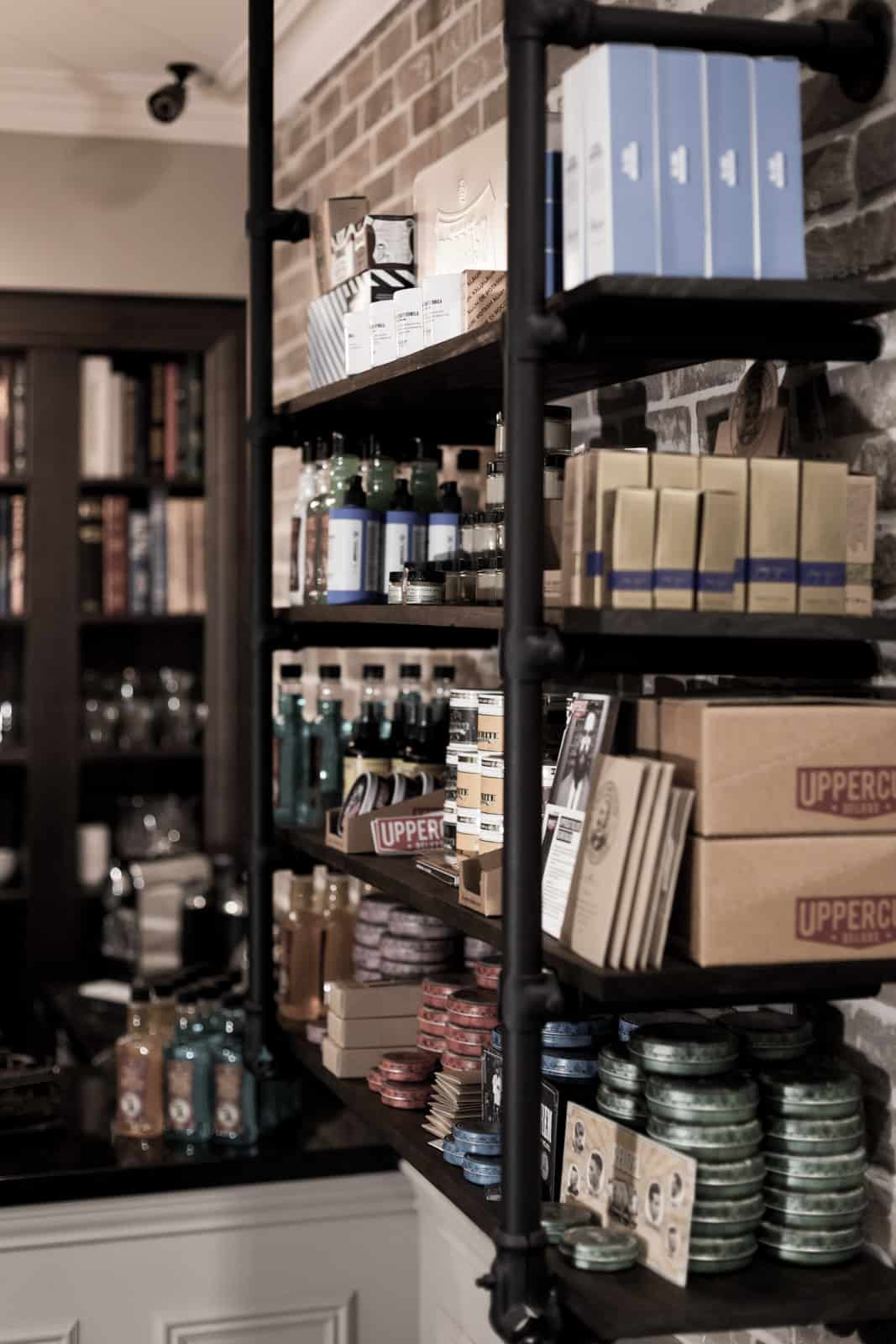 Premium grooming products on the shelf